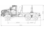 Timber hauler truck (with CMU, without CMU) mod. 59602C, 59604R, 59604T on Ural chassis (5557-60,62,70,72,74; 4320-70,72,74; 555
