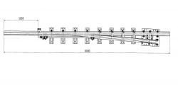 Straight frame rail with curved shank of project H01.011.1000.00-01