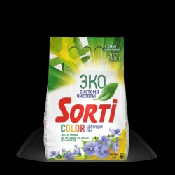 All-purpose powdered laundry detergent "SORTI Color Flax Blossoming Automat"