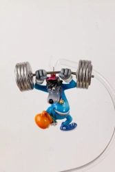Licensed glass Christmas tree toy "Wolf and the rod"