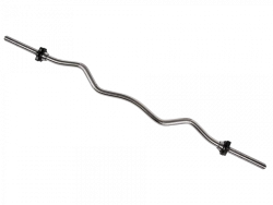 MB-BarM25-WB Dumbbell bar, chromed, W-shaped, lock - Vader nut with 25 mm thread, load up to 150 kg, weight 5 kg.