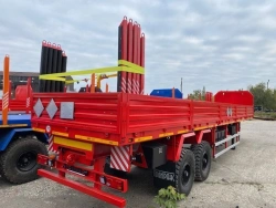 Semitrailer Politrans 9417-025. Wheel axle "Plant", 1201-241002. Tyre 385/65R22.5, 14.00R20. In design: metal platform
