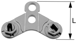 Y-shaped neck plate, 2 holes, article no. 846.032