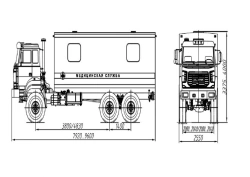 Mobile medical complex, model 677520, on chassis URAL 4320-78, URAL 4320-80, URAL 4320-82, URAL 4320-84, according to TU 29. 1