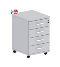 Swing cabinet Easy One with lock (grey, 404x454x609 mm, 4 drawers)