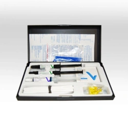 Chemical-curing two-component sealant material for closing fissures and other anatomical cavities of teeth.