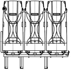 A67R42.6840011-20 Seat for three seats