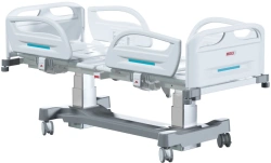 MEGI Swift 3 Medical functional bed with column type electric height adjustment, plastic backrests,