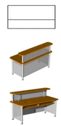Straight 1400x780x1100 mm dispensing chair