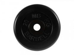 MB-PltB51-20 Standard rubber disc, black, 51 mm, 20 kg