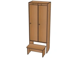 2-section cupboard with bench/ SD09