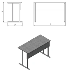 Desk for physics room (series PU.NR.02.F)