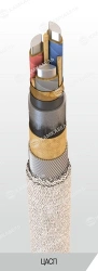 Power cable with aluminium conductors with paper insulation impregnated with viscous or non-flowing composition for voltage 6, 1