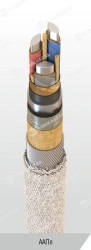 Power cable with aluminium conductors with impregnated paper insulation, for voltage of 1 kV of AAPl grade according to TU 16.K0
