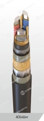 Power cable with aluminium conductors with impregnated paper insulation, for voltage 3, 6, 10 kV of ASBlShng grade according to