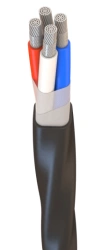 Power cables with aluminium conductors with rubber insulation for voltage of 660 V of ANRG grade