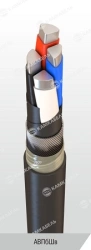 Power cable with aluminium conductors insulated with polyvinylchloride plasticate for voltage 3 kV of AVPbshv grade according to