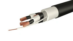 Flexible power cables with copper conductors with rubber insulation not spreading combustion for voltage 6000 and 10000 V of KGE