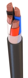 Power cable with copper conductors with cross-linked polyethylene insulation for rated voltage of 1 kV of PvVVGng(V) grade