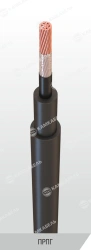 Single-core flexible power wires with copper conductor of increased flexibility, with rubber insulation and sheath, for rated AC