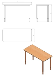 Height adjustable children's table (series DST.R.2)