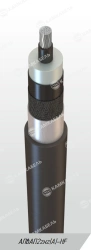Power cable with aluminium core with cross-linked polyethylene insulation for voltage 64/110 kV of APvAP2gng(A)-HF grade