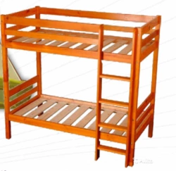 Single bunk bed Wave pine 1800x1400x600MM