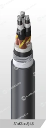Power cable with aluminium conductors insulated with cross-linked polyethylene for voltage 6, 10, 15, 20, 30 and 35 kV of APvKVn