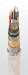 Power cable with aluminium conductors with paper insulation impregnated with non-flowing composition for voltage 6, 10 kV of TsA