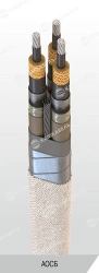 Power cable with aluminium conductors with paper insulation impregnated with viscous or non-flowing composition for voltage 20,