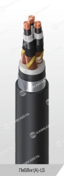 Power cable with copper conductors insulated with cross-linked polyethylene for voltage up to 1 kV of PvBVng(A)-LS grade accordi
