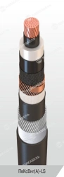 Power cable with copper conductors insulated with cross-linked polyethylene for voltage 6, 10, 15, 20, 30 and 35 kV of PvKsVng(A