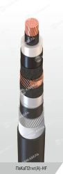 Power cable with copper conductors insulated with cross-linked polyethylene for voltage 6, 10, 15, 20, 30 and 35 kV of PvKaPng(A