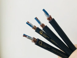 2000 Volt wire with rubber insulation and sheath of increased fire safety for rolling stock of rail transport type