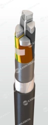 Power cable with aluminium conductors insulated with cross-linked polyethylene for voltage up to 1 kV APvBShp(d) according to TU