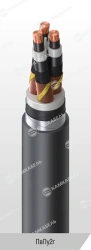 Power cable with copper conductors insulated with cross-linked polyethylene for 6 kV grade PvPu2g
