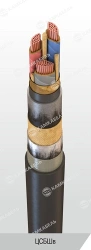 Power cable with copper conductors with paper insulation impregnated with viscous or non-flowing composition for voltage 6, 10 k