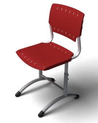 Adjustable plastic chair on metal frame height groups No. 0-2; 1-3; 2-4; 3-5; 4-6; 5-7