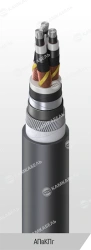 Power cable with aluminium conductors insulated with cross-linked polyethylene for voltage 6, 10, 15, 20, 30 and 35 kV of APvKPg
