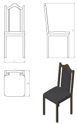 Wooden frame chair Stoljarny (series STU.DK.S)