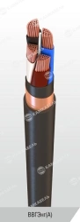 Power cable with copper conductors insulated with cross-linked polyethylene for voltage 0,66 and 1 kV of VVGEng(A) grade accordi