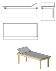 Physiotherapeutic couch (series K.MF)