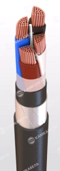 Power cable with copper conductors insulated with polyvinylchloride plasticate for rated voltage 0,66; 3 kV of VBShvng grade (
