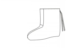 Shoe covers made of cotton-polyester fabric.