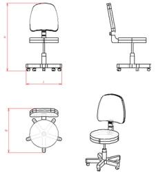 Laboratory chair (series SUL.1)