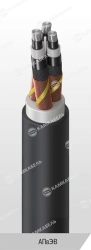 Power cable with aluminium conductors insulated with cross-linked polyethylene for voltage 6, 10, 15, 20, 30 and 35 kV of APvEV
