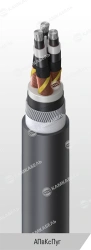 Power cable with aluminium conductors insulated with cross-linked polyethylene for voltage of 6, 10, 15, 20, 30 and 35 kV of APv
