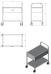 Manipulation table with drawer (series ST.M.Ya)