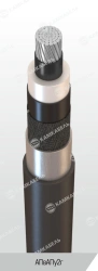 Power cable with aluminium conductors insulated with cross-linked polyethylene for voltage 6, 10, 15, 20, 30 and 35 kV of APvAPu