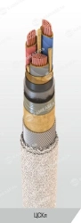 Power cable with copper conductors with paper insulation impregnated with non-flowing composition for voltage 6, 10 kV of CSPL g